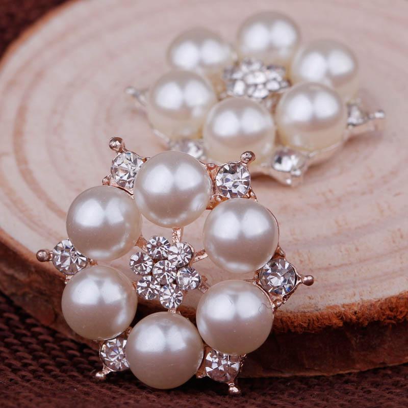 Engood 50Pcs 25mm DIY Rhinestones Buttons Decor Buckle for Sewing Trim & Embellishments Craft Headband Kid Hair Accessories ZJ72