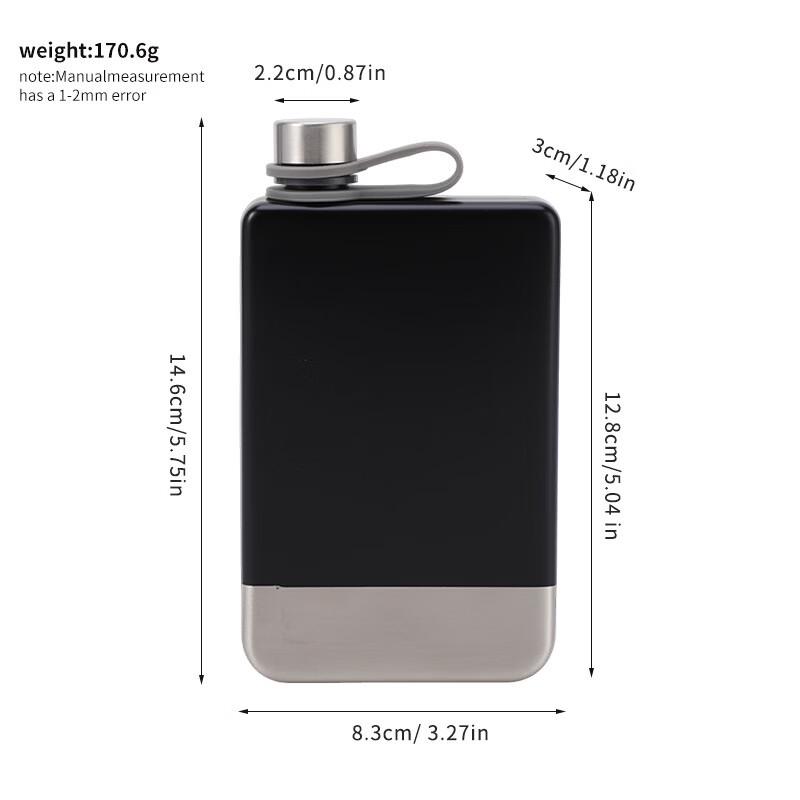 Portable 9oz Stainless Steel Hip Flask