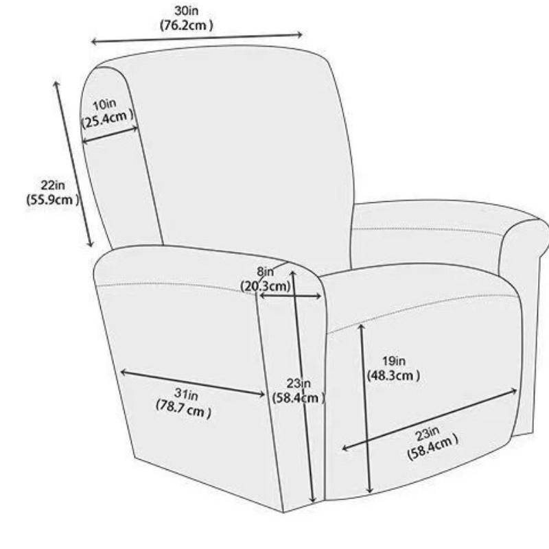 1seater Printed Recliner Sofa Covers Elastic Armchair Chair Cover Non-Slip Spandex Stretch Recliner Chair Slipcovers Living Room