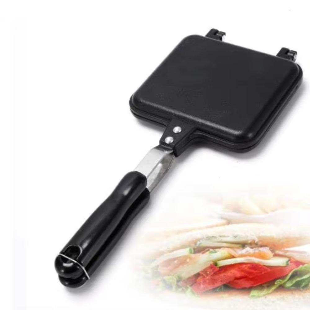 Durable Non-Stick Sandwich Maker Double-Sided Detachable Toast Frying Pan Aluminum Alloy Omelette Pan Outdoor