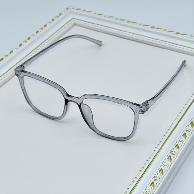 4pcs Steam Punk Style Anti-Blue Light Square Glasses Plastic Frame Anti-Reflective Plastic Lens