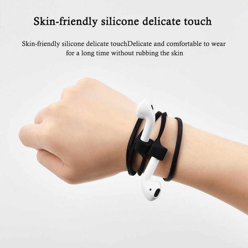 Silikon Anti-verloren Kopfhörer Halter Kabel für AirPods 1 2 3 Drahtlose Bluetooth Kopfhörer Magnetische Silikon Halsband Schnur string
