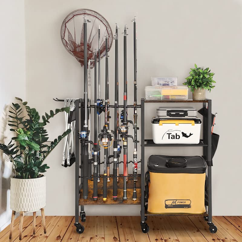 Rod Fishing Rod Large Capacity Fishing Rod Special Rack for Fishing Fishing Rod Holder That Can Store 12 Fishing with Assembly for Both Outdoor and
