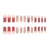 Long French Style Butterfly Nail Tips With Glitter Rhinestones - Press-On Nails Women Gel Adhesive Jelly Glue Options