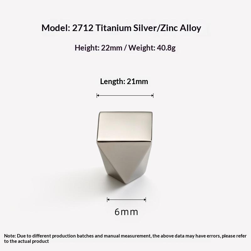 Geometric Design Drawer Cabinet Door Single-Hole Square Handles Solid Zinc Alloy Simple Furniture Wardrobe Small Handle