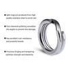 Fishing Split Rings 100Pcs Stainless Steel Lure Rings Saltwater Terminal Tackles Split Rings Fishing Connectors Snap Rings