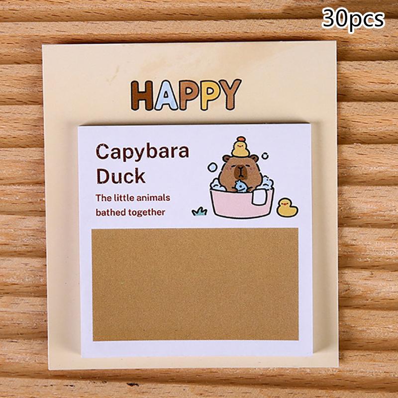 30 Stück Niedliche Cartoon Kreative Capibala Haftnotizen DIY Journal Nachricht Notizpapier Notizblock Studenten Schreibwaren Schulsachen