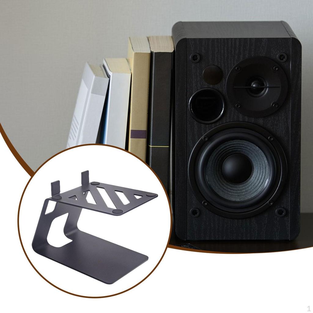 Carbon Steel Desktop Speaker Stand, Sturdy C-shaped Construction, Space-saving, Versatile Audio And