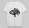 Men's Short Sleeves T-Shirt Steampunk Fish Metallic Circuitry Tee Soft Oversize