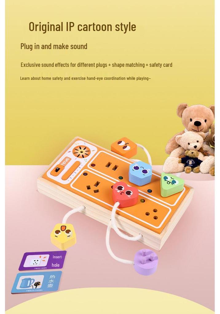 Montessori Early Learning Busy Board: Multi-Function Switch & Socket Toy