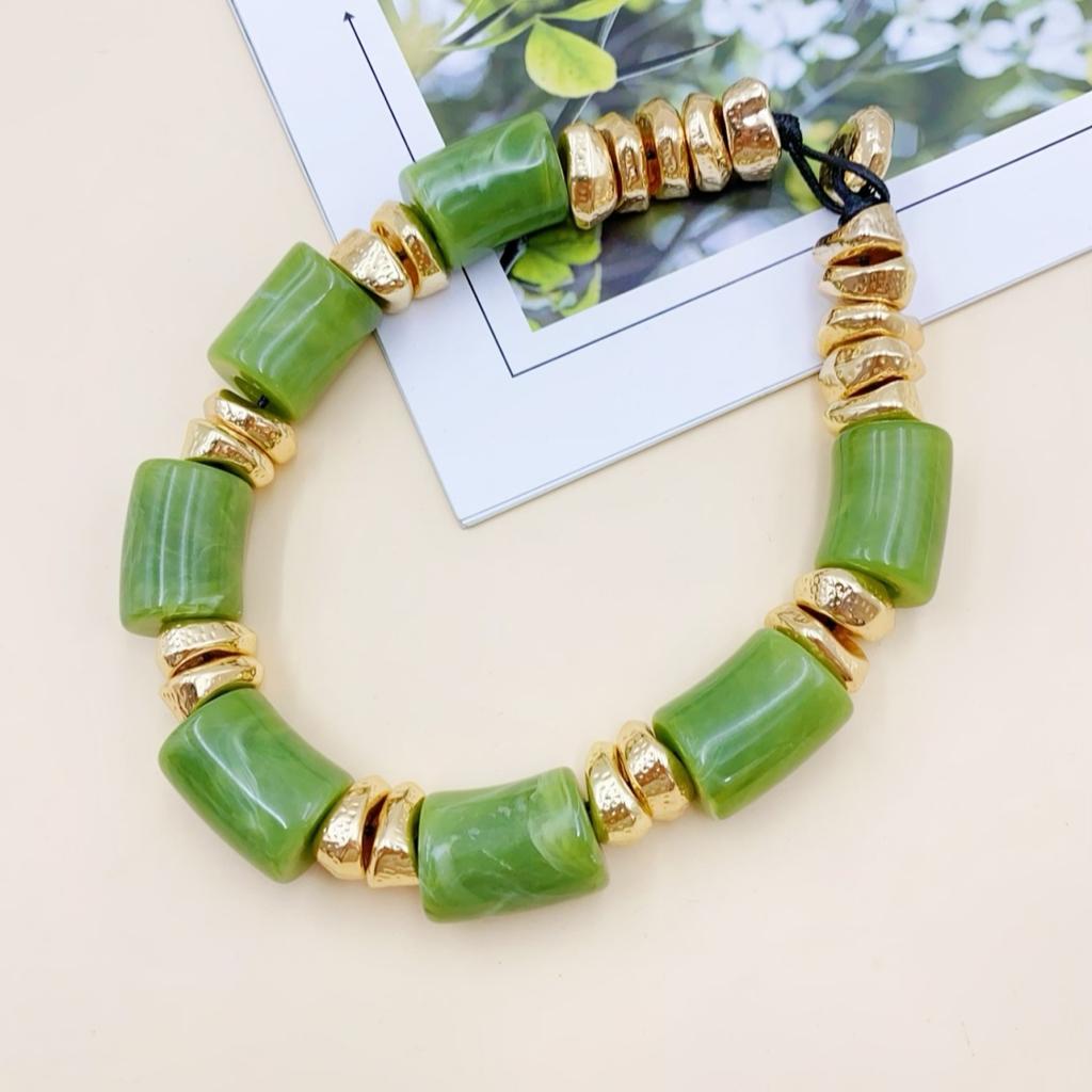 1 Acrylic Tube Exaggerated and Atmospheric Necklace Suitable for Women's Daily Wear