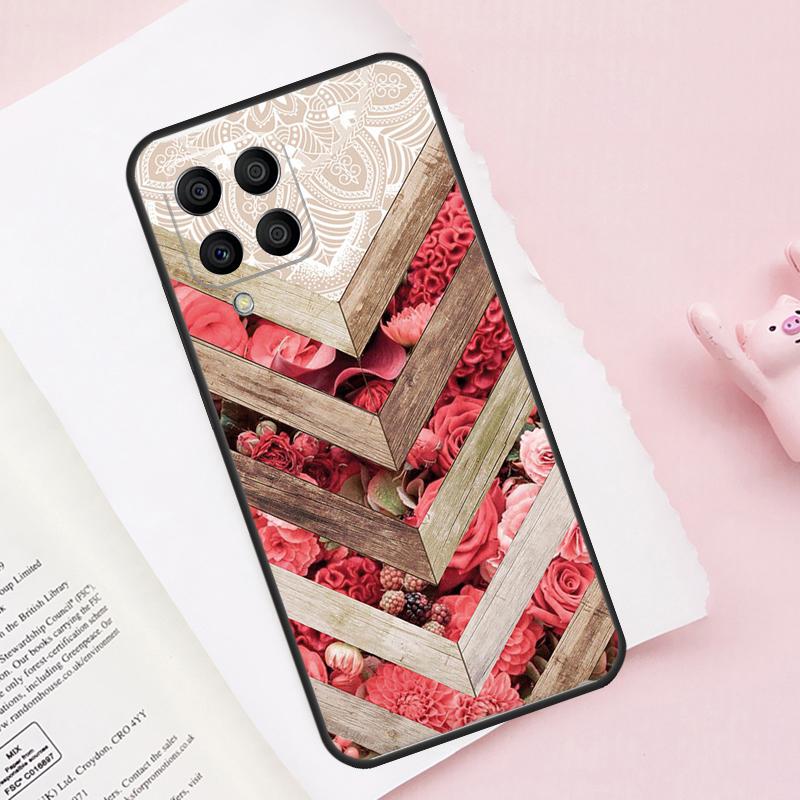 

Mandala Wood Floral Case For Samsung Galaxy M13 M53 M16 M36 M56 M06 M52 M32 M12 M54 M34 M14 M35 M55 M15 M11 M31 Samsung M12