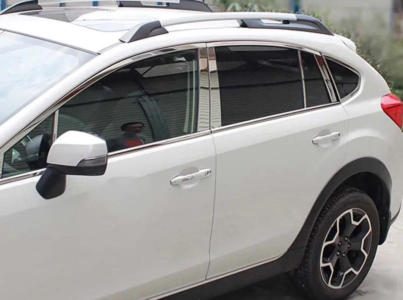 Lišty B-sloupků dveří Libao (4ks, plast) pro Subaru XV 2011-2017