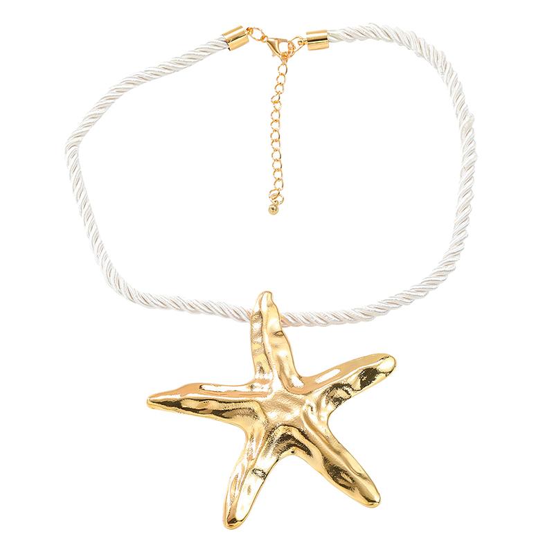 2024 Trend Náhrdelník Zlatý Náhrdelník s Přívěskem Hvězdice Pro Ženy Letní Dovolená Párty Boho Styl Šperky Dárky