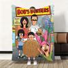 Cartoon B-Bobs B-Burgers Anime Throw Flannel Fluffy Soft Blanket Warm Skin-Friendly Throw For Sofa Bed Office Nap Winter