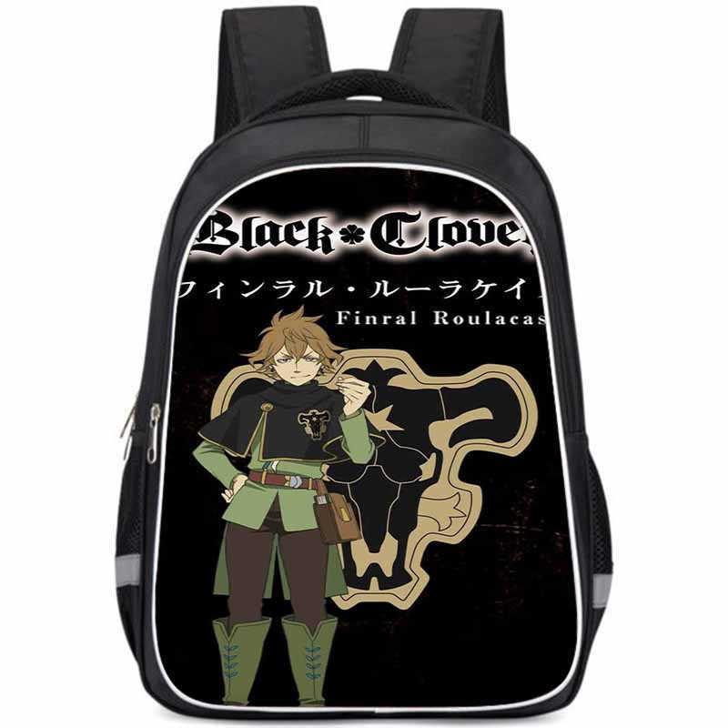 Černý čtyřlístek Velkokapacitní lehký školní batoh pro děti chlapce a dívky Oxfordová látka