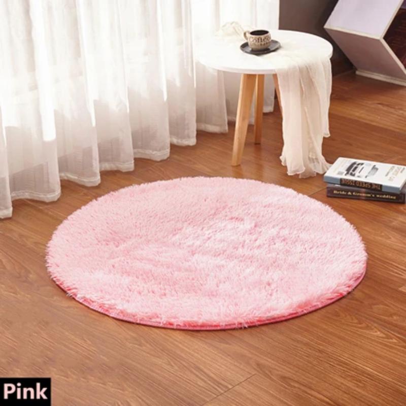 Fluffy Round Rug Carpets for Living Room Decor Faux Fur Rugs Kids Room Long Plush Rugs for Bedroom Shaggy Area Rug Modern Rugs