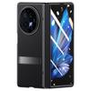 For Vivo X Fold3 Case Leather Coated PC Magnetic Kickstand Phone Cover with HD Screen Film