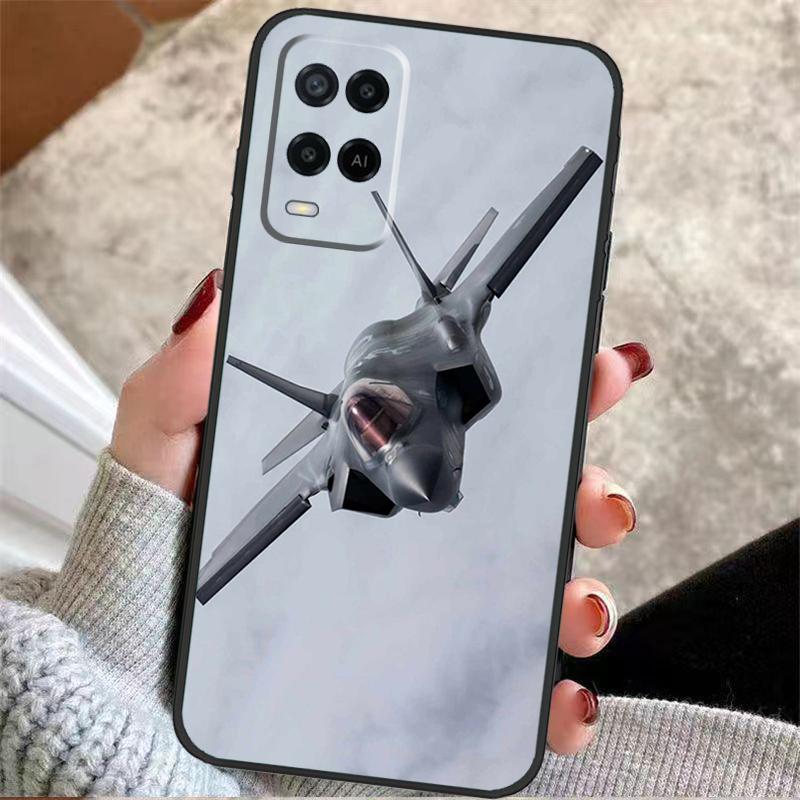 Fighter Planes Case For Oppo A57 A17 A77 A40 A78 A54 A74 A94 A76 A16 A96 A18 A60 A80 A38 A58 A98 A15 A5 Pro