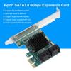 Placa de Expansão para PC Placa de Expansão 3.0 4 Portas PCIE para Adaptador de Placa Controladora 6G
