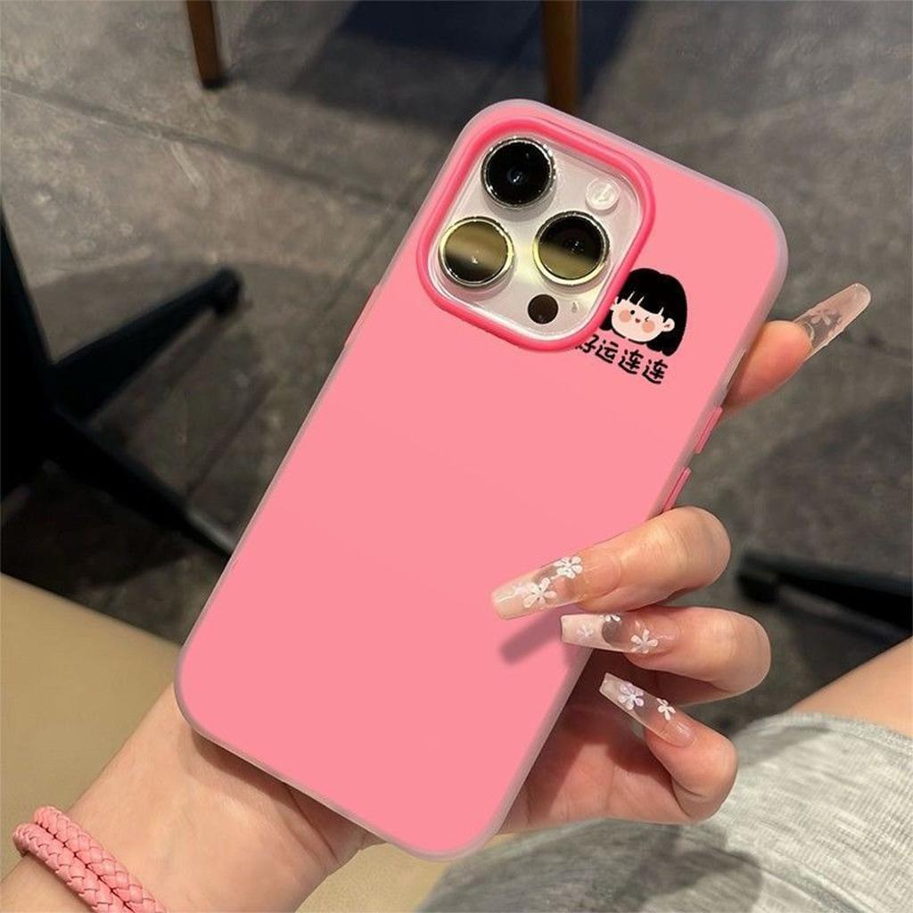 Jelly Two-in-one New Mobile Phone Case for Women, High-end, Light, Luxurious, Non-yellowing, Cute and Fashionable for Iphone14pm