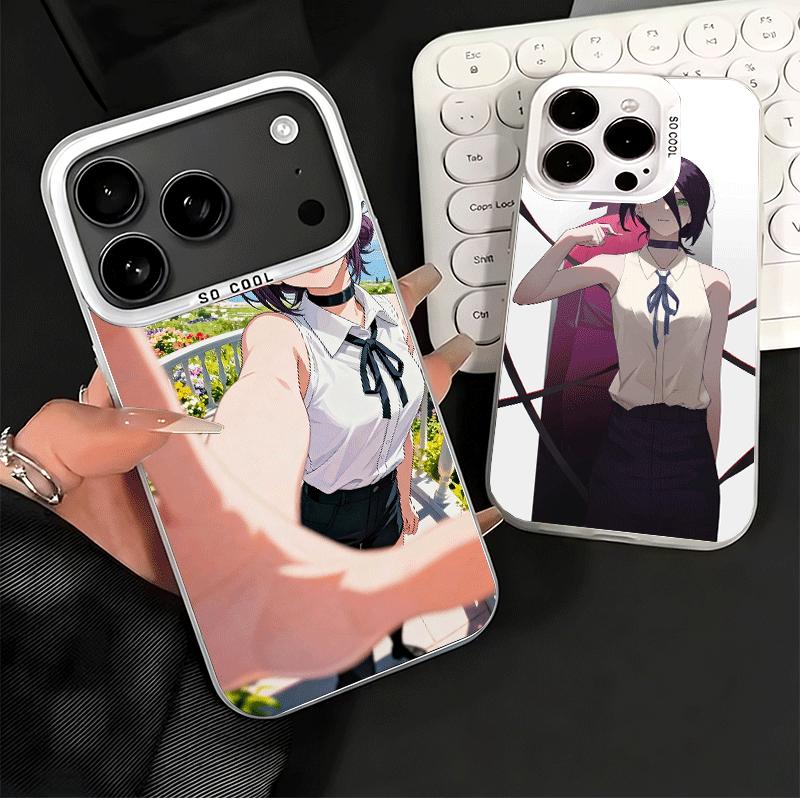 Anime Character R-Reze CSM Soft Phone Case for iPhone 15 16 17 Pro Max 17Air 16E 14 Plus 13 12 Mini Shockproof Cover Back Shell