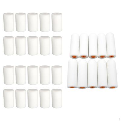 30-pack Mini Paint Roller Foam Covers Refills Replacement Smooth & Flat