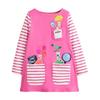 Foreign Trade Girls' Casual Long-Sleeved Dress Baby Mid-Length T-shirt Pure Cotton Spring and Autumn Dress Princess Dress European and American 8