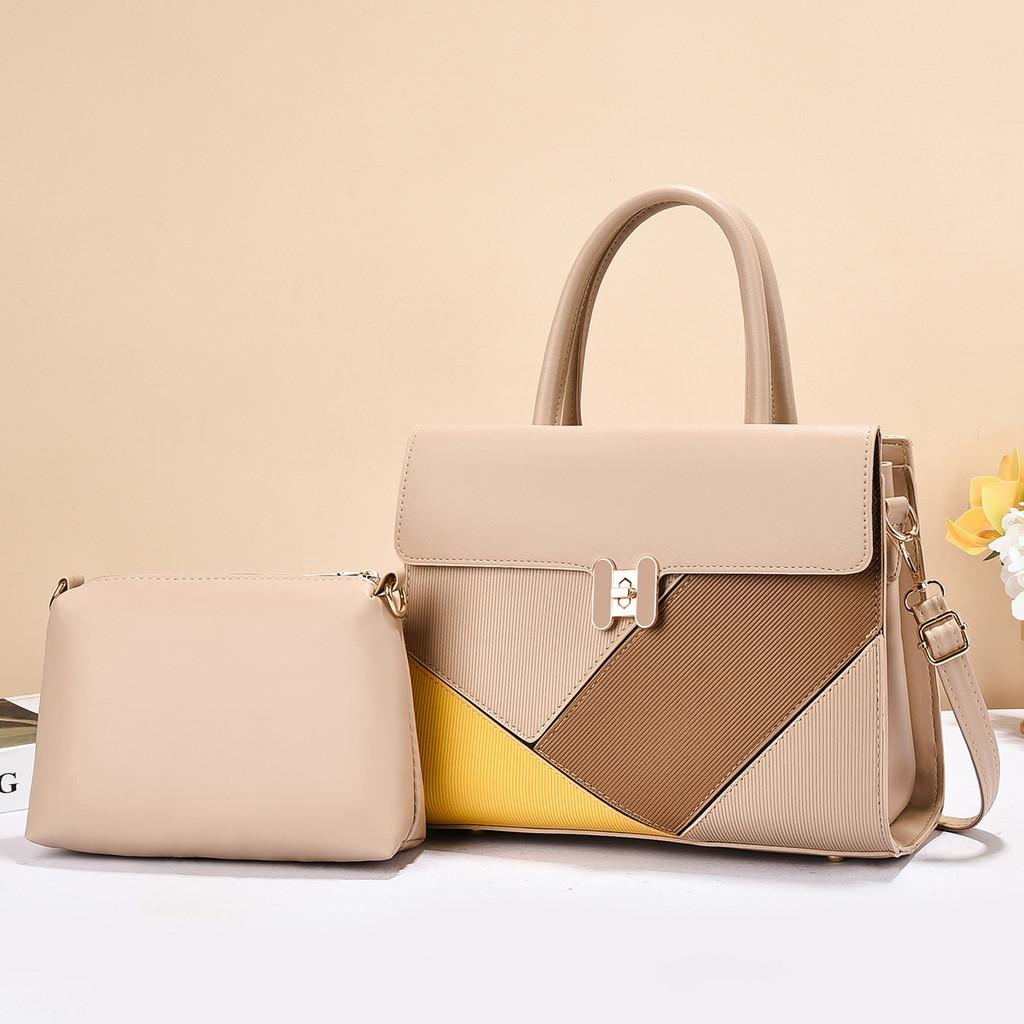 Splicing Single Color Shoulder Crossbody Bag With Purse Handbag Fashion Gift
