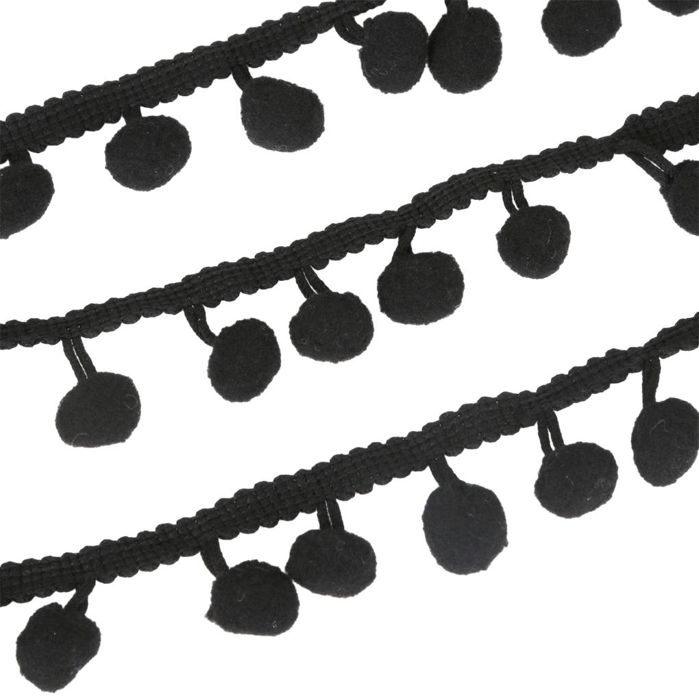 

Модная и практичная лента для отделки своими руками, 5 ярдов, помпон, бахрома, лента, легко чёрный