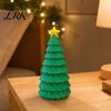 Mini Christmas Tree Decoration 3D Printed Figurine, Yellow Star Topper Statue, Festival Ornament for Home Office, Gift Xmas Holiday Tabletop