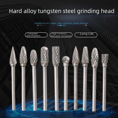 Tungsten Karbür Döner Dosya Öğütücü Aksesuarı - Tek ve Çift Taneli Freze Kesici Kafası