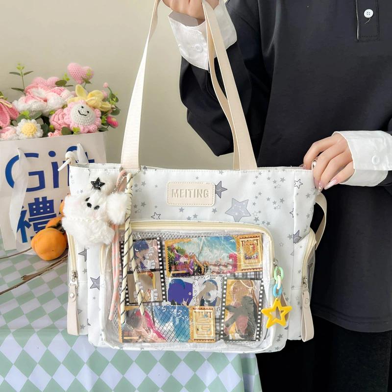 New Fashionable Sweet Girl Ulzzang Ita Bag Daily Commuting Women Light Crossbody Bag Comic Exhibition Portable Y2K Shoulder Bag