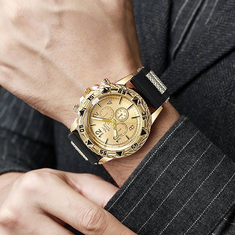 Fashion Large Dial Men’s Watch Casual Silicone Band Analog Quartz Wrist Watch Man Sports Watches Reloj Hombre