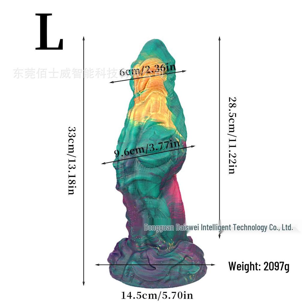 Extra dicker Silikon-Grüner Riese Dildo & Anal Plug für alle Geschlechter