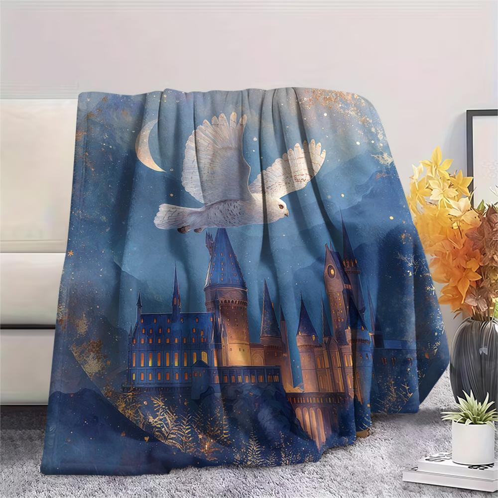 1Pc Cartoon Print Flannel Blanket, High Quality Comfortable for All Seasons, Home Decor, Warmth and Comfort, Perfect for Christmas Birthday Gift
