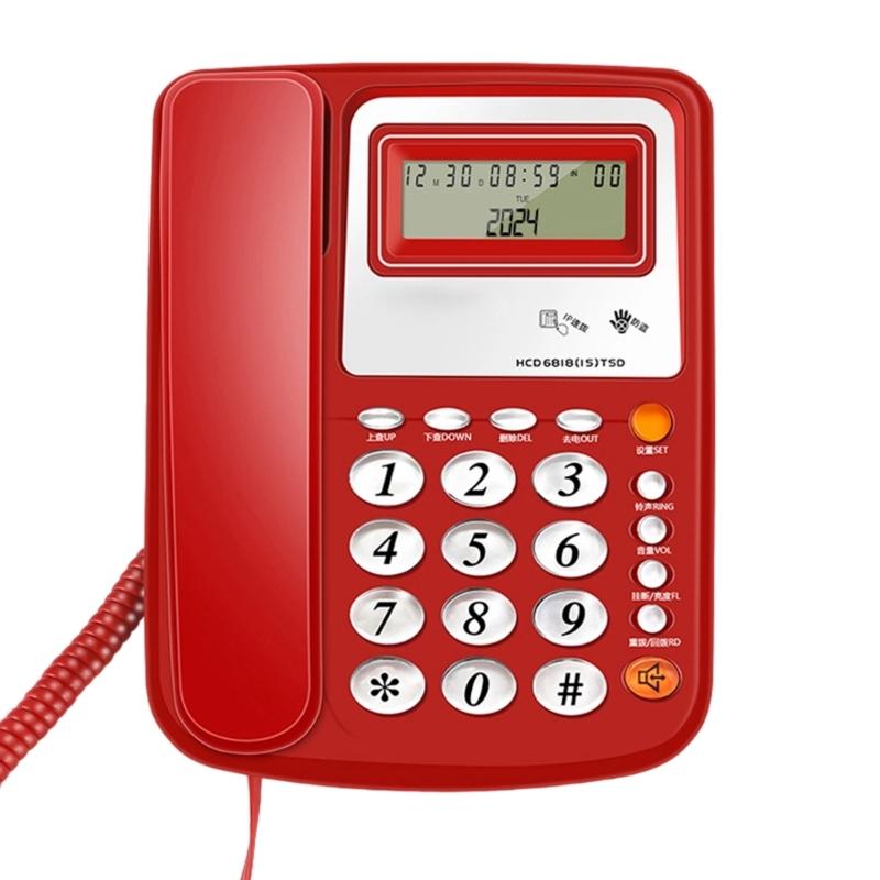 Desk Telephone Fix Landline Phone Noise Reduction For Home And Hotel Use With Clear Sound And Quick Dials