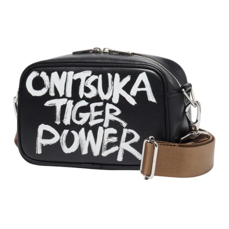New Onitsuka Tiger Synthetic Leather Shoulder Bag Medium Unisex Black 3183B222-001