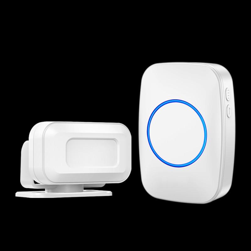 Wireless Door Chime Sensor for Shop Entrance with Voice Prompt