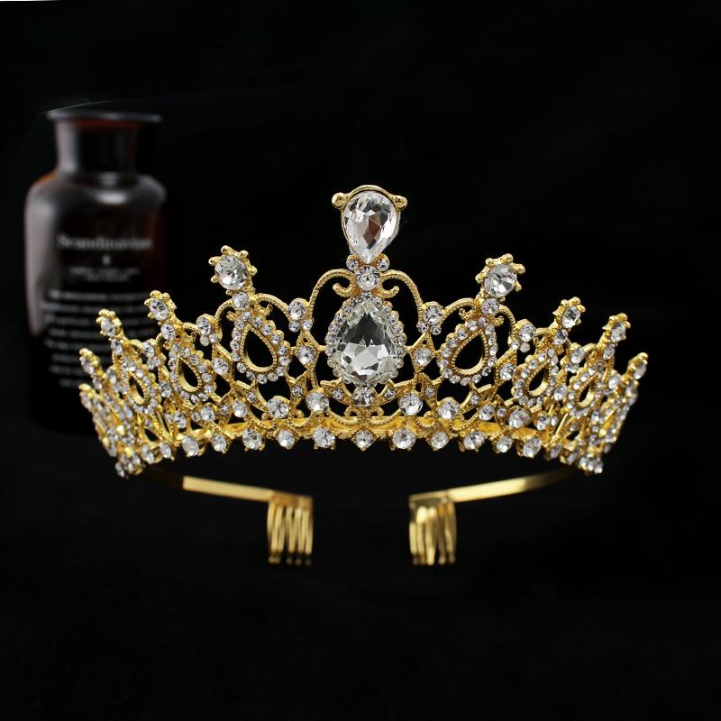 European American Birthday Party Crown & Strap Bride Wedding Dress Accessories