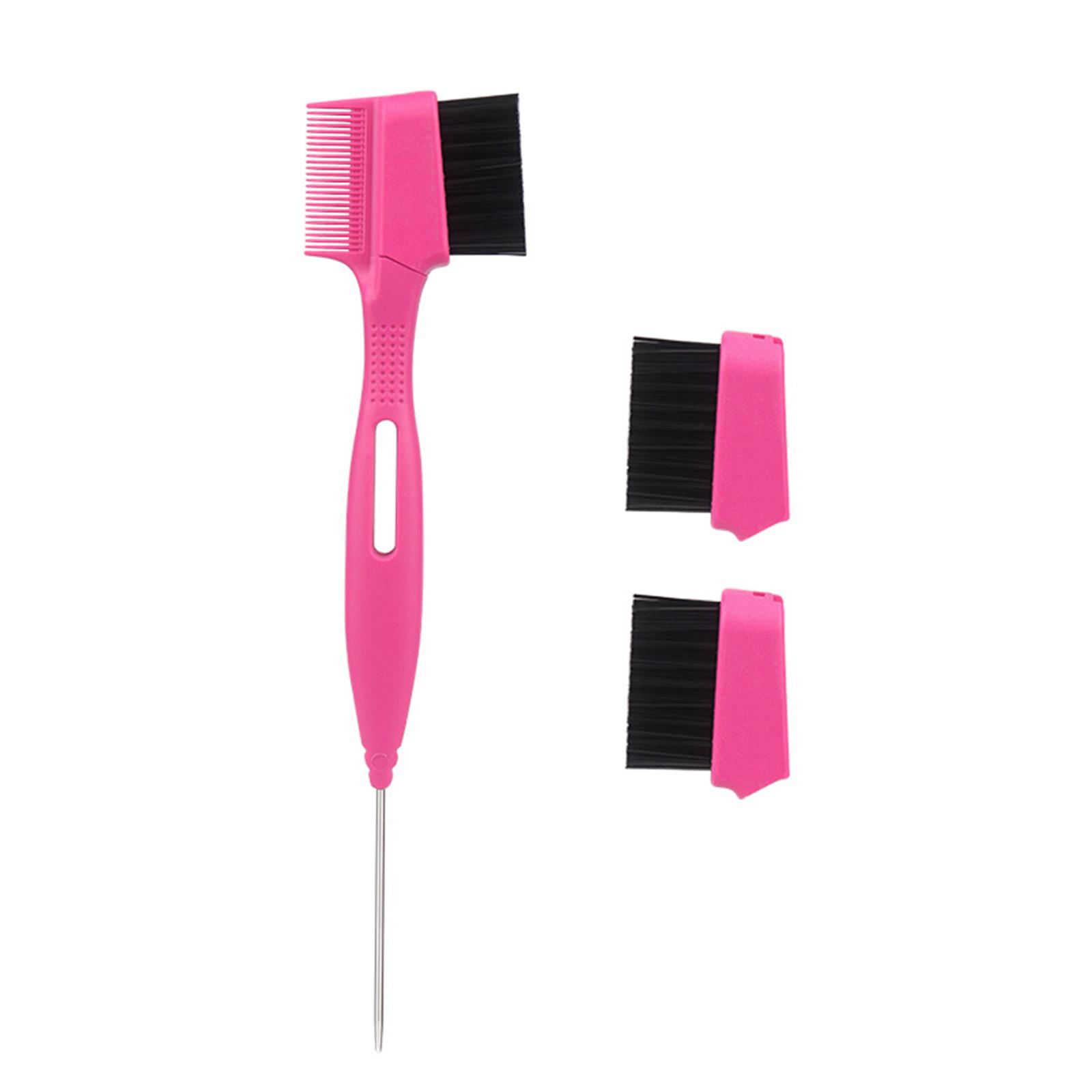 

Щеточка для волос с гладкими двухсторонними щеточками для бровей, щеточка для укладки волос с металлическим крысиным хвостом 2
