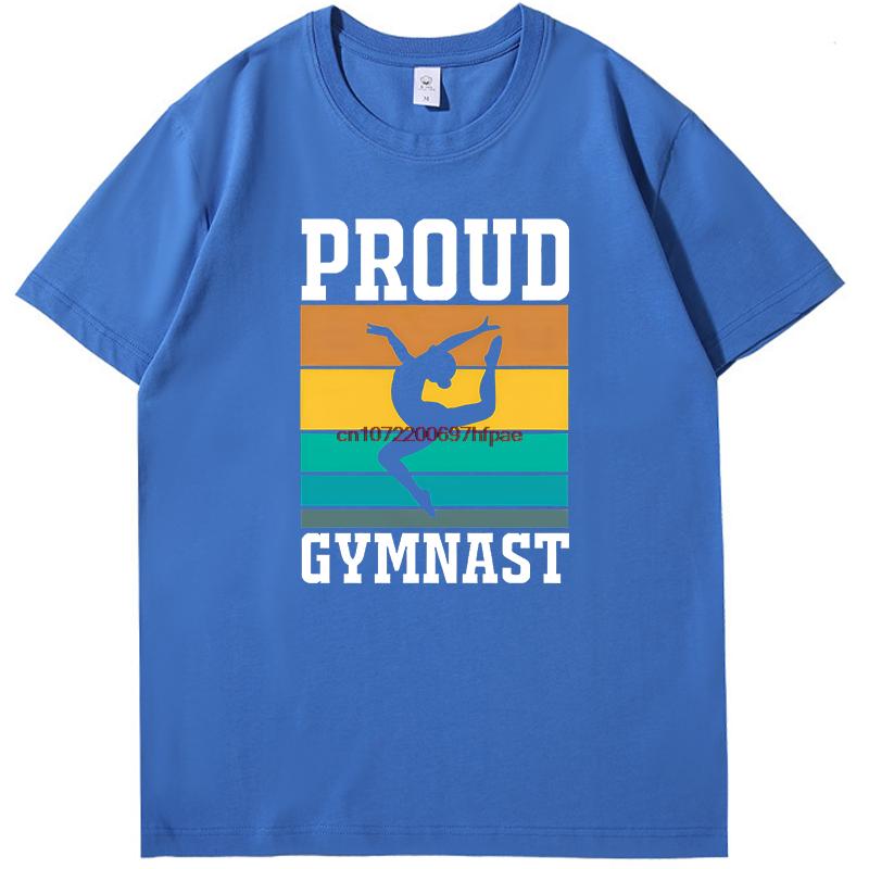 Gymnast Vintage Gymnastics Tshirt Proud Gymnast Fashion Graphic T Shirts Summer Cotton Short Sleeve Tshirts Unisex T Shirt