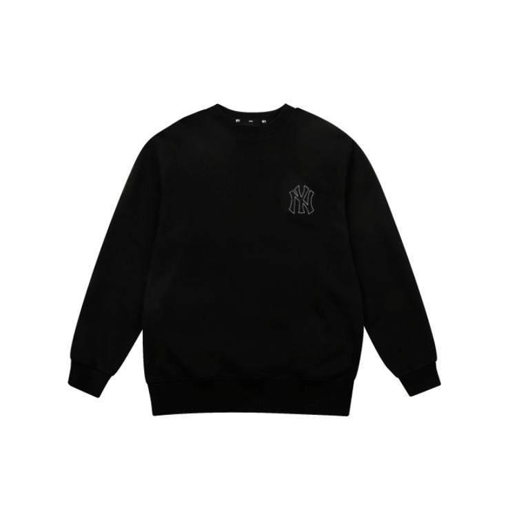 New MLB Old Flower Sweatshirts Unisex Black 31MTM2111-50L