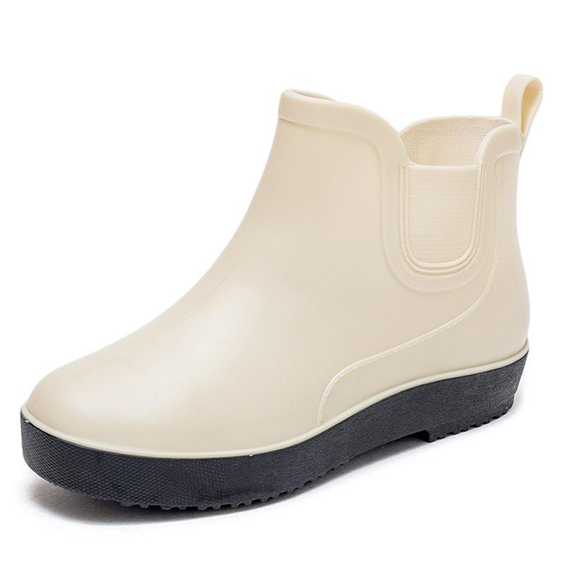 Fashion Short Waterproof Shoes Rain Shoes Adult Outdoor Work Rain Boots Women's Casual Wear-resistant Non-slip Rubber Shoes