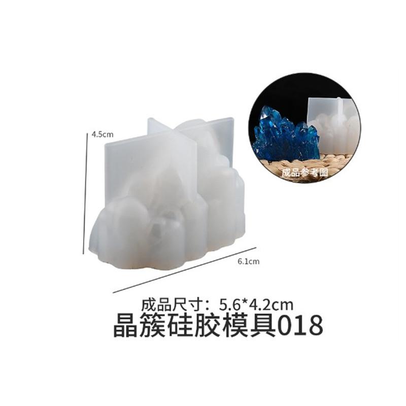 Diy Epoxy Crystal Cluster Mould 18 Styles Ice Cluster Ornament Rockery Crystal Stone Ice Crystal Pillar Candle Mould
