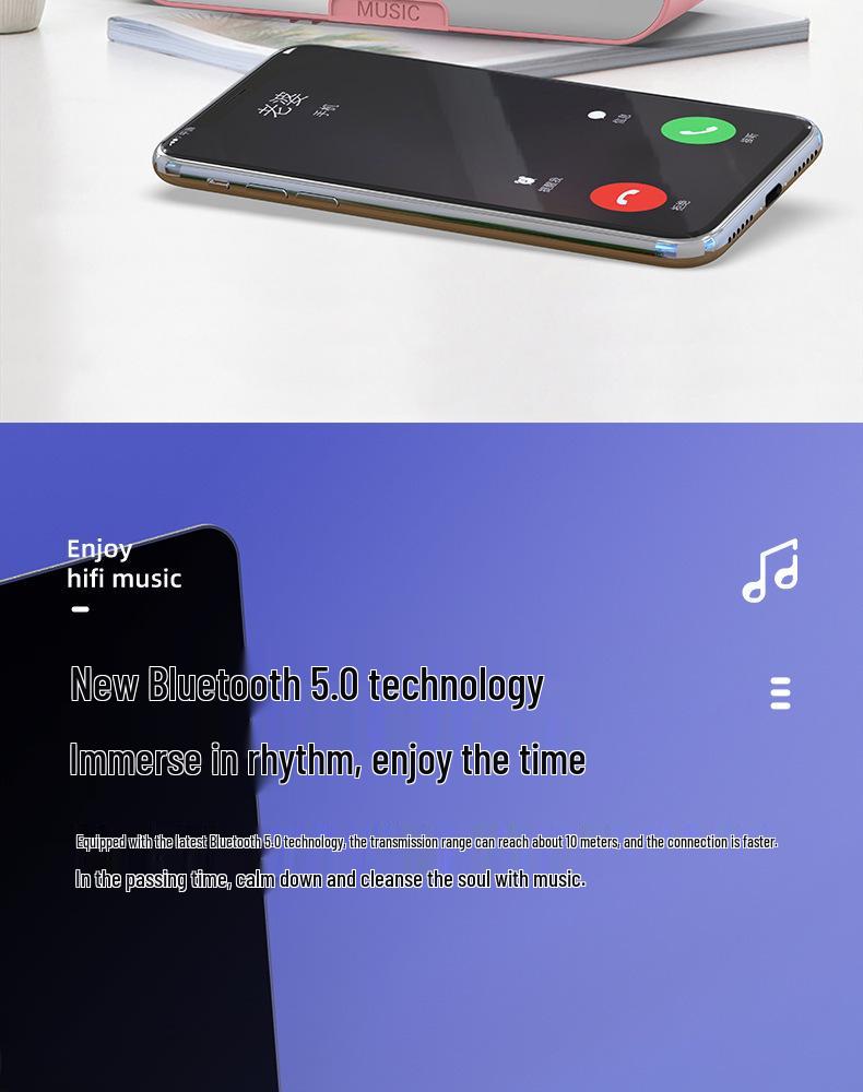 Cross-Border Multifunctional Bluetooth Speaker with Clock & Temperature Display