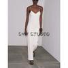 Autumn New Women Clothes Wide Leg Design V-neck Sleeveless Double-sided Cloth Comfortable Long Jumpsuit 4174765