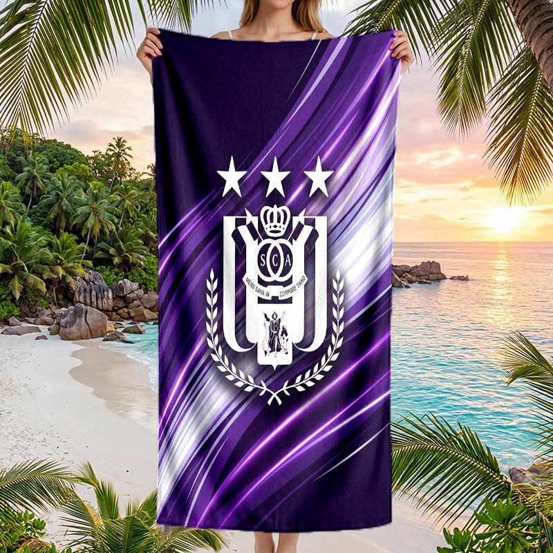 Anderlecht FC Print Quick Dry Beach Towel Microfiber Absorbent Portable Travel Swimming Towel