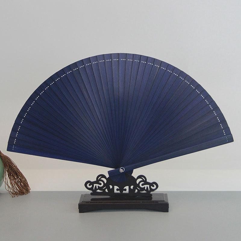 Mini Retro Bamboo Folding Fan - Chinese National Style Qipao Design