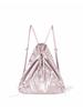 Fennec Ribbon String Bag - Light Pink